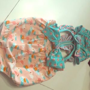 Euc 12/18m Matilda Jane Euc bathing suit and cap